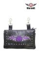 Purple Rose All Naked Cowhide Leather Belt Bag