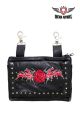 Red Rose All Naked Cowhide Leather Belt Bag