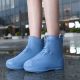 Dream Apparel Waterproof Silicone Rain Cover Blue Boots for Women Lightweight Non-Slip Shoes