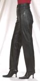 Women Plain Five Pockets Leather Pants