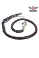 Black and Dark Brown Naked Leather Get Back Whip - 42