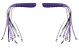 Dream Apparel Heavy Duty Motorcycle Skull Fringed Premium Purple Black Brake Clutch Lever Cover
