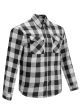 Dream Apparel Men's Flannel Shirt Black & White Sleek Design Cotton Shirt