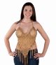 Brown Women Halter Top with Studs