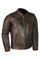 Mens Brown Naked Cowhide Racer, Gun Pockets Inside