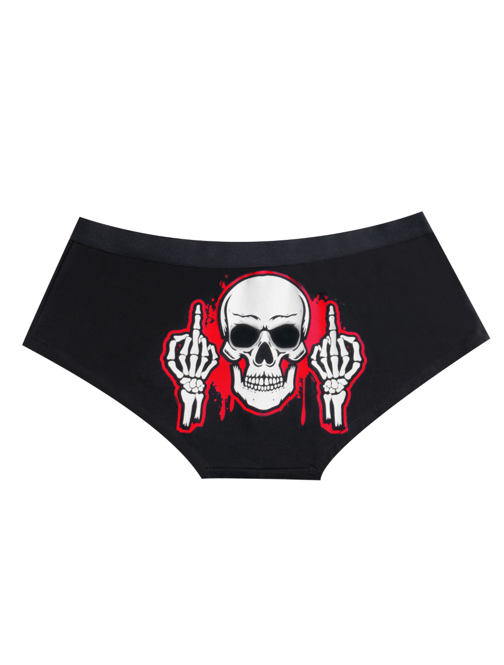 Dream Apparel Skeleton Showing The Middle Finger Men's Underwear Boxer Low  Rise Brief Underpants