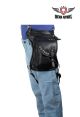 Naked Cowhide Black Leather Thigh Bag W/ Gun Pocket