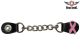 Ladies Cancer Awareness Ribbon Single Chain Motorcycle Vest Extender