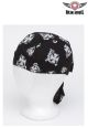Cotton Skull Cap With White Chopper Cross Design 12pcs/pack
