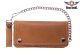 Premium Quality Leather Tan Bifold Motorcycle Chain Wallet