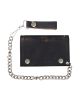 Dream Apparel Distress Brown Leather Heavy Duty Biker Trifold Chain Wallet with Snaps
