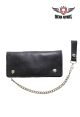 Men's Black Naked Cowhide Leather 3 Component Wallet
