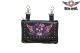 Studded Pink and Purple Sugar Skull Naked Cowhide Leather Belt Bag