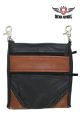 Multipocket Leather Belt Bag - Black & Brown Colorway