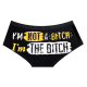 Dream Apparel I'M NOT A BITCH I'M THE BITCH  Underwear Boxer Low Rise Brief Underpants Shorts