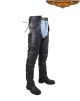 Mens Black Leather Dual Pocket Chaps