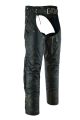 Mens Distressed Brown Leather Motorcycle Chaps