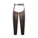 Mens Brown Leather Motorcycle Chaps Premium Cowhide Leather
