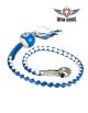 Dream Apparel White And Blue Fringed Get Back Whip Pool Ball