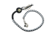 Black And Silver Hand-Braided Leather Get back Whips with Ball8- 42