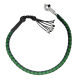 Get Back Whip Black/Green with Monkey Fist & Skulls 36
