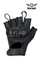 Deer Skin Fingerless Gloves W/ Padded Knuckle Protectors