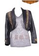 Womens Bolero Jacket With Bones And Studs
