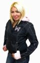 Women Textile Jacket with Pink Hoodie
