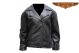 Womens Biker Leather Jacket With Braid
