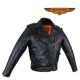 Ladies Black Naked Cowhide Leather Motorcycle Jacket W/ Half Belt
