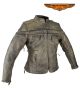 Ladies Distressed Brown Naked Cowhide Leather W/ Gun Pocket
