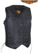 Dream Apparel Women's Black Concealed Pocket Vest with Side Laces