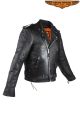 Mens Motorcycle Jacket With Classic Collar