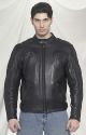 Mens Naked Cowhide Leather Racer Jacket
