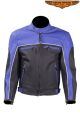 Blue Racer Jacket With Reflective Piping - Mens