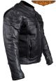 Mens Top Grade Cowhide Racer Jacket with Multi Pockets