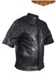 Mens Light Weight Short Sleeves Leather Shirt