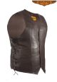 Mens Brown Vest with Side Laces