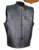 Mens Vest Black Liner, Zipper & Snaps