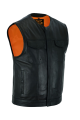 Mens Vest Black Liner w/ Zipper & Snaps