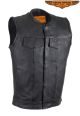 Mens Club Leather Vest With 1/2
