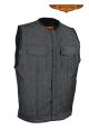 Men's Club Vest - Black Denim