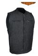 Black Denim Club Vest With Gun Pocket - Men's