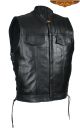 Men's Leather Gun Pocket Vest with Side Laces