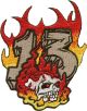 Flamed Skull and 13 Patch
