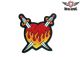 Flaming Heart W Two Kinifes