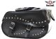 PVC Motorcycle Saddlebag With Studs & Chrome Plate