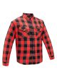 Dream Apparel Men’s Black & Red Flannel Shirt Plaid Long Sleeve with Chest Pockets
