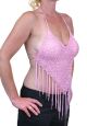 Pink Women Halter Top with Studs