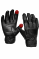Men's Leather Driving Gloves, Touchscreen Compatible, Soft Lined Black Leather Gloves Anti-Slip Grip